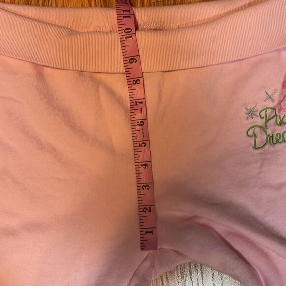 Disney Store exclusive Pink Print cue Dreams Flare Joggers, Tinkerbell, Large - Picture 6 of 10